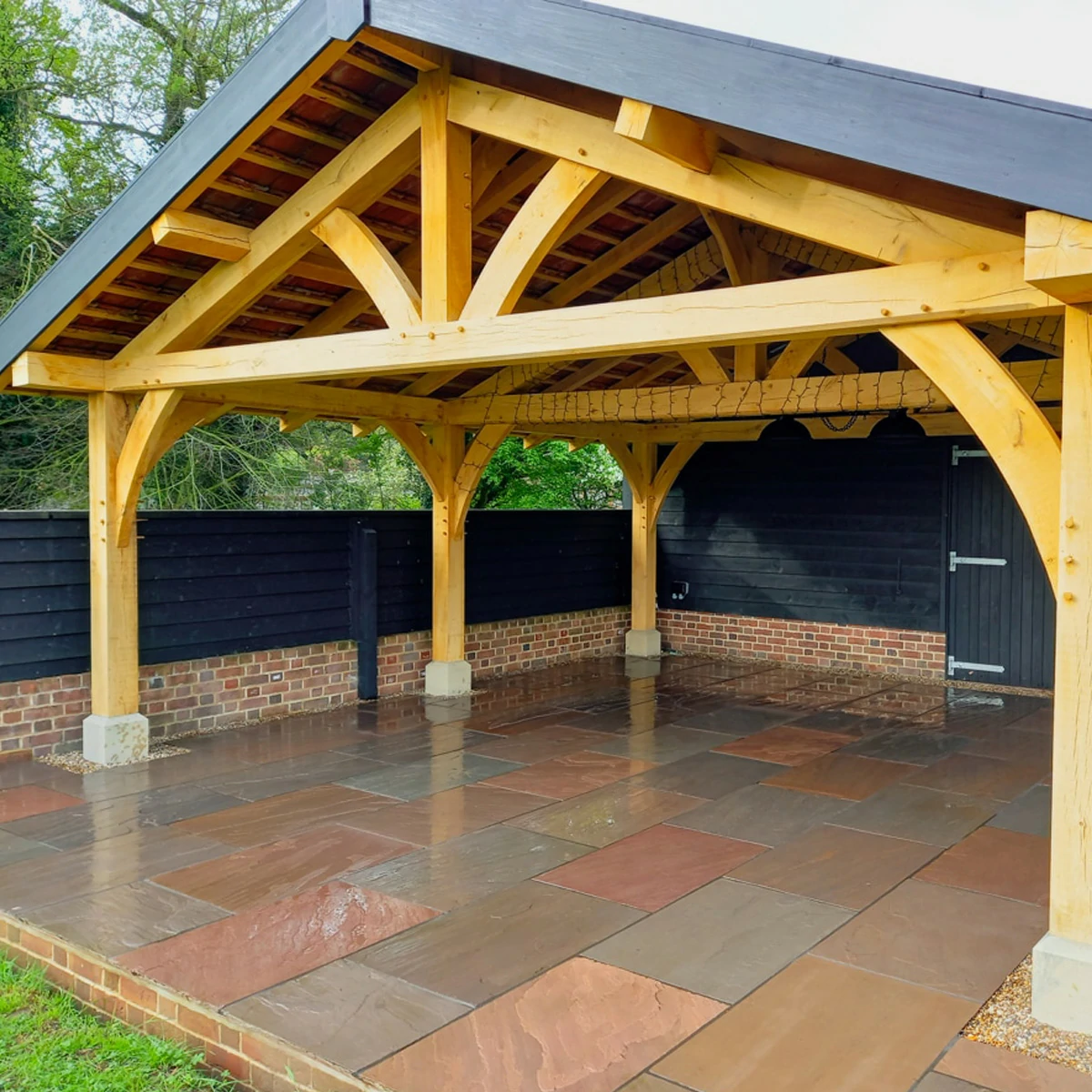 Autumn Brown Indian Sandstone Paving Slabs - Riven - 600x900 - 22mm